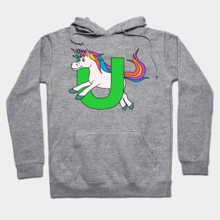 Letter U with Unicorn Hoodie